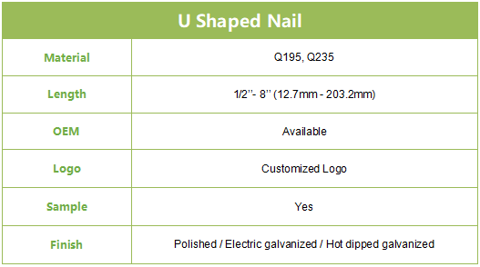 fence staple size
